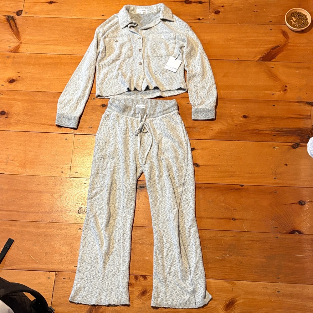 Bella Dahl Light Gray Women's Jogger Set